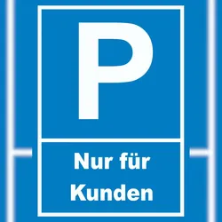 HB-Druck Kunden Parkplatz Schild Nur für Kunden A5 (148x210mm)