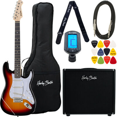 Harley Benton ST-20 SB Std.DNAFX AmP20 Set noir