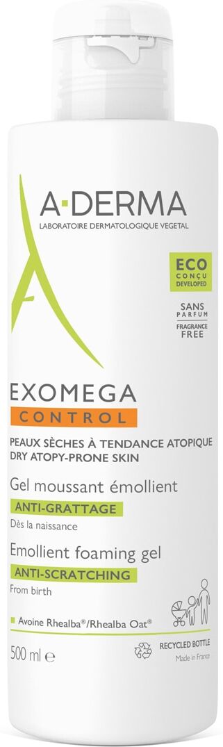 A-derma Gel Limpiador Emoliente Exomega Control 500 ml .