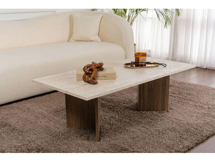Skye Decor, Hochwertiger Couchtisch (3-teilig) Sapphire Oak, 100% Melamin, 119 cm