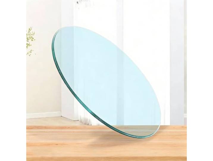 40CM48CM75CM,Runde Transparente Tischoberfläche,Tischplatte Aus Gehärtetem Dicke Bleistiftpolierkante,Transparente Tischoberfläche,Sicher Flach Poliert,For Essenss,Kaffee(75CM(29.5IN))