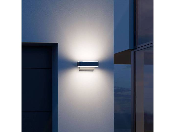 STEINEL Smart Sensor-Wandleuchte L 810 SC anthrazit, alu / grau / zink, Aluminium, Smart Home Wandleuchte außen