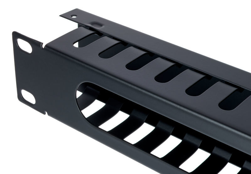 the t.racks Rack Organizer 1U nero verniciato a polvere