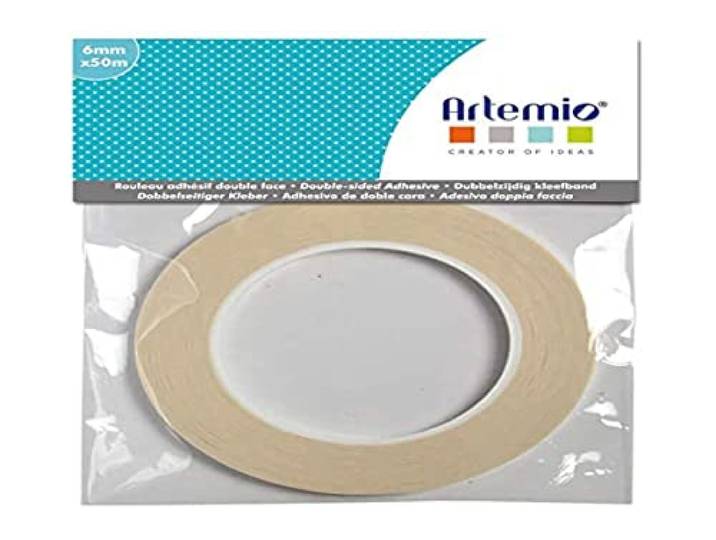 Artemio 18003040 Dubbelzijdig plakband, lijm, helder, 15 x 1 x 19,5 cm