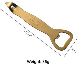 KitchenNation Premium 304 Stainless Steel Bar Blade Bottle Opener For Beer, Soda & Kitchen Use gold