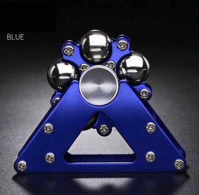 Discount Dollar Deals Double Pendulum Fidget Spinner Foldable Metal Gyroscope For Stress Relief Focus Antistress Hand Spinner For Adults blue