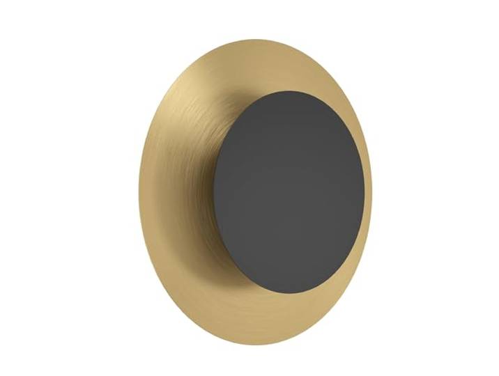 Eglo Applique murale intérieure LED Tocina\, lampe de salon avec éclairage indirect\, luminaire salon chambre couleur\, métal noir et laiton brossé\, blanc chaud