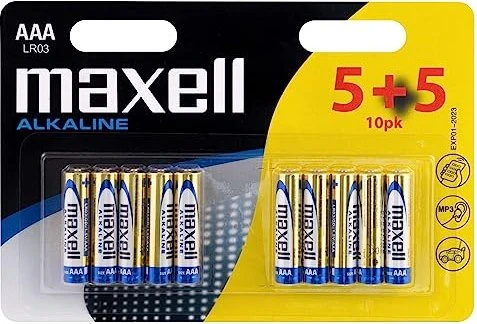 Maxell LR03 Alkaline AAA Micro Batterie 1.5 V 10er Pack