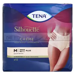 TENA SILHOUETTE plus M creme Inkontinenz Pants 12 St
