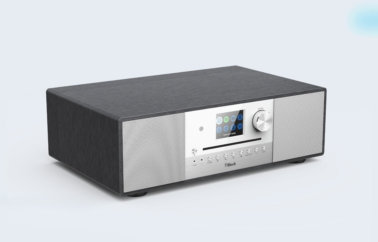 Block Audio SR-200 MKII Hybride radio en muziek systeem - Grijs