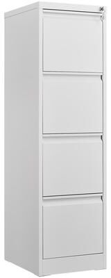 GREATPLANINC 4-Drawer Locking Vertical Storage Cabinet, Office Filing Cabinet with Full Extension Drawers & Adjustable Hanging Rods