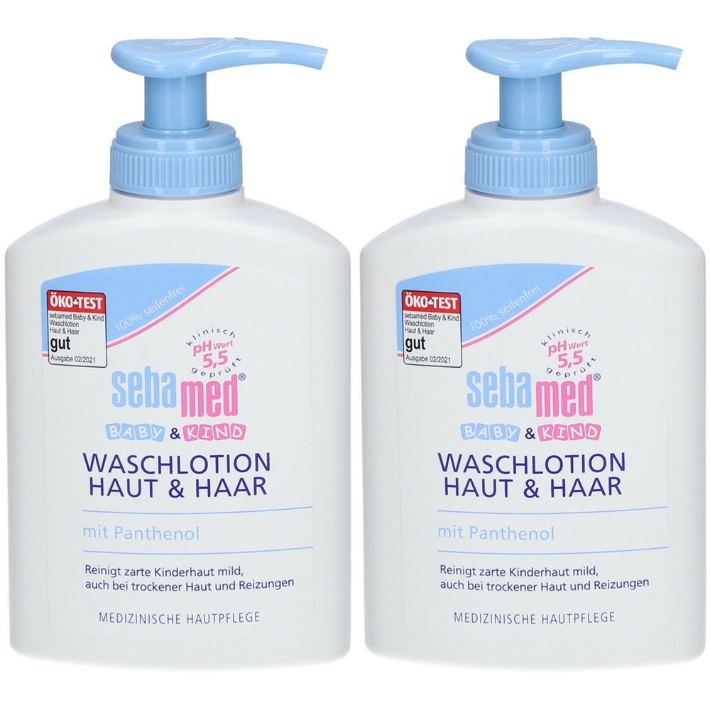 Sebamed Baby & Kind Waschlotion Haut Haar Doppelpack 2x200 ml Flüssigkeit
