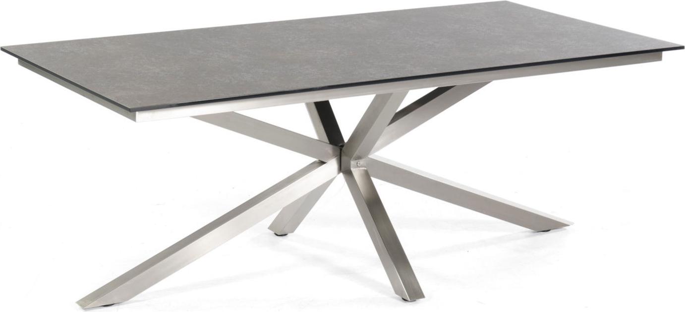 Sonnenpartner Gartentisch Base-Spectra diagonal 200x100 cm Edelstahl