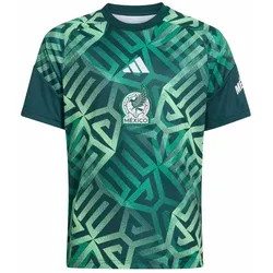 adidas FMF Mexiko Heim Aufwärmshirt WM 2026 Kinder JY5489 - aurora ivy 128