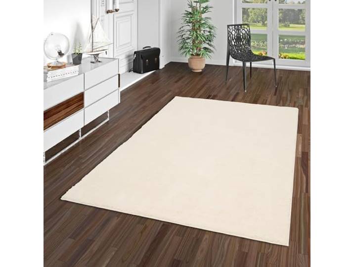 Pergamon Luxus Super Soft Hochflor Langflor Teppich Flauschig Weich Wohnzimmer Schlafzimmer Silky Creme