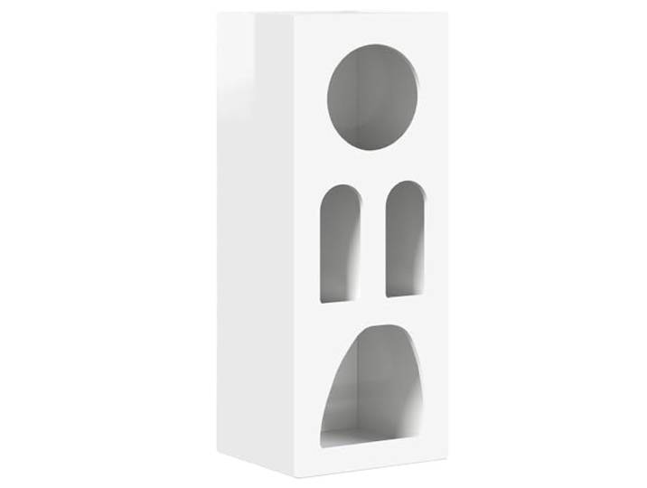Fisinber Sideboard Hochglanz Weiß 40x35x100,5 cm Kommode Anrichte Vielseitiger Beistellschrank für Wohnzimmer und Schlafzimmer mit Regalfächern für mehr Ordnung im Haushalt.