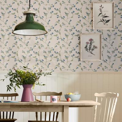 Vliestapete JOULES "Robey Cottage Floral", beige, B:0,52m L:10m, Vlies, Tapeten, Design Tapeten