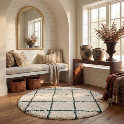 SAFAVIEH Hudson Shag Estella Diamond Trellis 2-inch Thick Rug