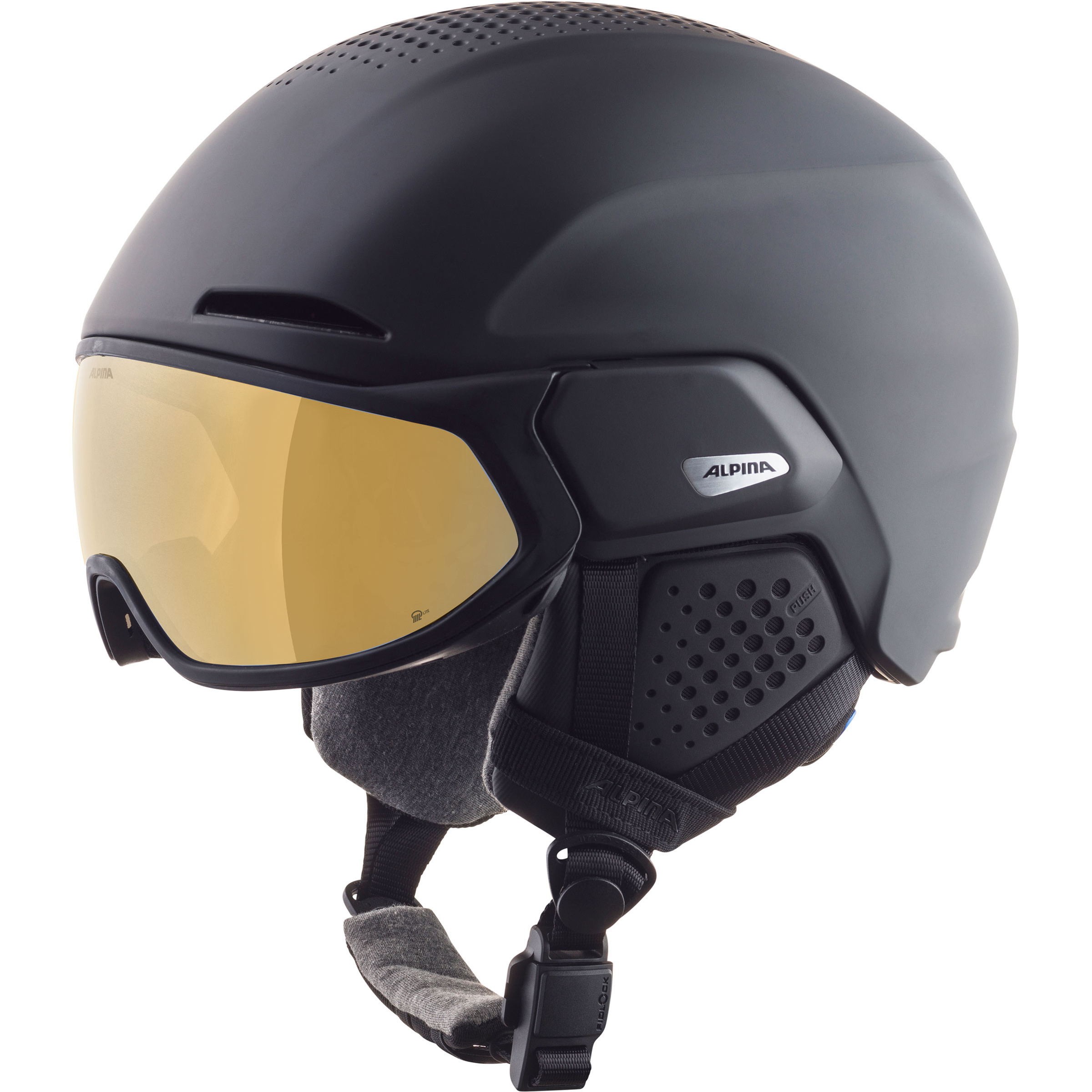 Alpina Alto Q-Lite Visierhelm Skihelme schwarz Größe 51-55CM Skifahren