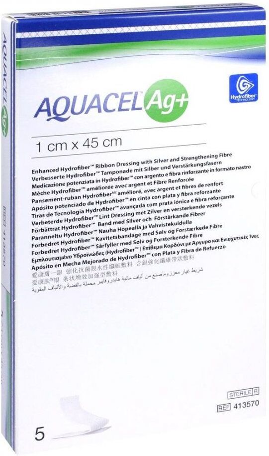 Aquacel Ag+ 1x45 cm Tamponaden