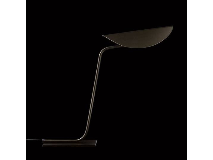 Oluce Designer Tischlampe Plume, bronze / altmessing, für Wohn- / Esszimmer, Metall, Design, Tischlampe