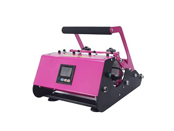 LLOOPK 20z / 30z Tragbare Tasse Personalisierte Logo Cup Maschine 11 Unzen Becher Sublimation Multifunktions-Backbecher-Maschine(Rosy)