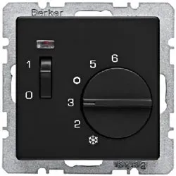 Berker Raumtemperaturregler 230V mit Öffner (anthrazit, samt)