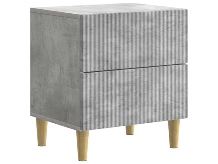 Coespram Nachttisch 2 Schubladen Betongrau 43x34,5x48 cm Holzwerkstoff Kompakte Nachtkommode für das Schlafzimmer mit 2 leichtgängigen Schubladen für optimale Ordnung und zeitloses Design.