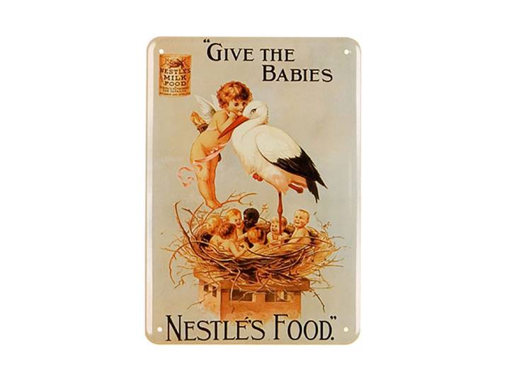 Münder Email Schild «Nestle Food» 15 × 10 cm