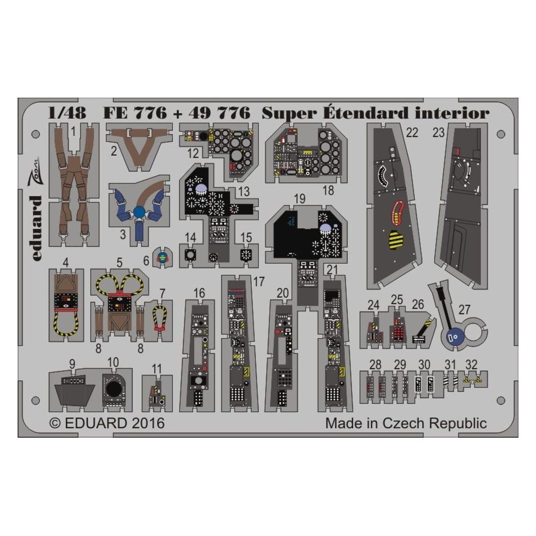 Eduard Super Etendard interior for Kinetic (FE776)