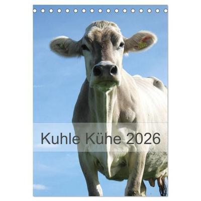 Kuhle Kühe 2026 (Tischkalender 2026 DIN A5 hoch), CALVENDO Monatskalender