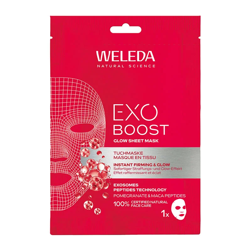 Weleda Exo Boost Youth Power Glow Tuchmaske Granatapfel, 20ml 004008X9