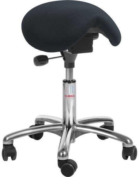 Global Mini Sadelstol, Sort, Stof, 51-64 Cm, Alu