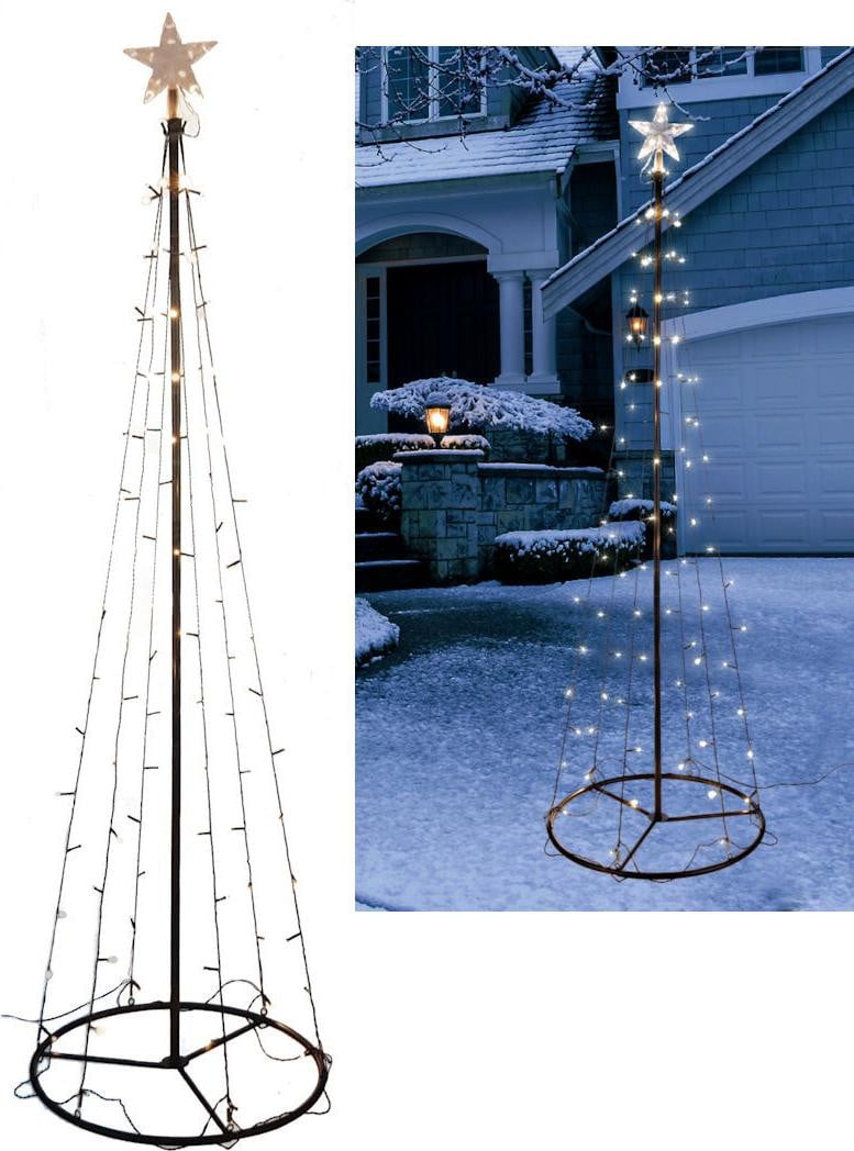 Spetebo LED kerstboom in kegelvorm met 140 LED-lampjes, 240 cm, voor binnen en buiten