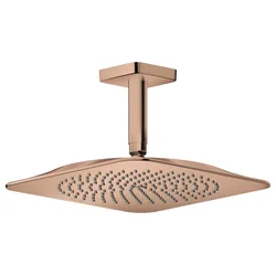 Hansgrohe AXOR Citterio C Kopfbrause 270/270 1jet EcoSmart mit Deckenanschluss PRG, Polished Red Gold, 270 x 270 mm, PowderRain Strahlart, 6,5 l/min Durchflussmenge