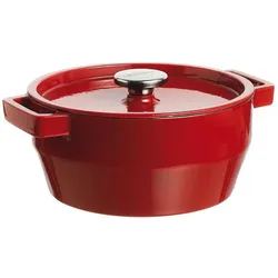 Pyrex Slow Cook Bratentopf rund, mit Deckel, ø: 240 mm, rot, Pfanne + Kochtopf, Rot