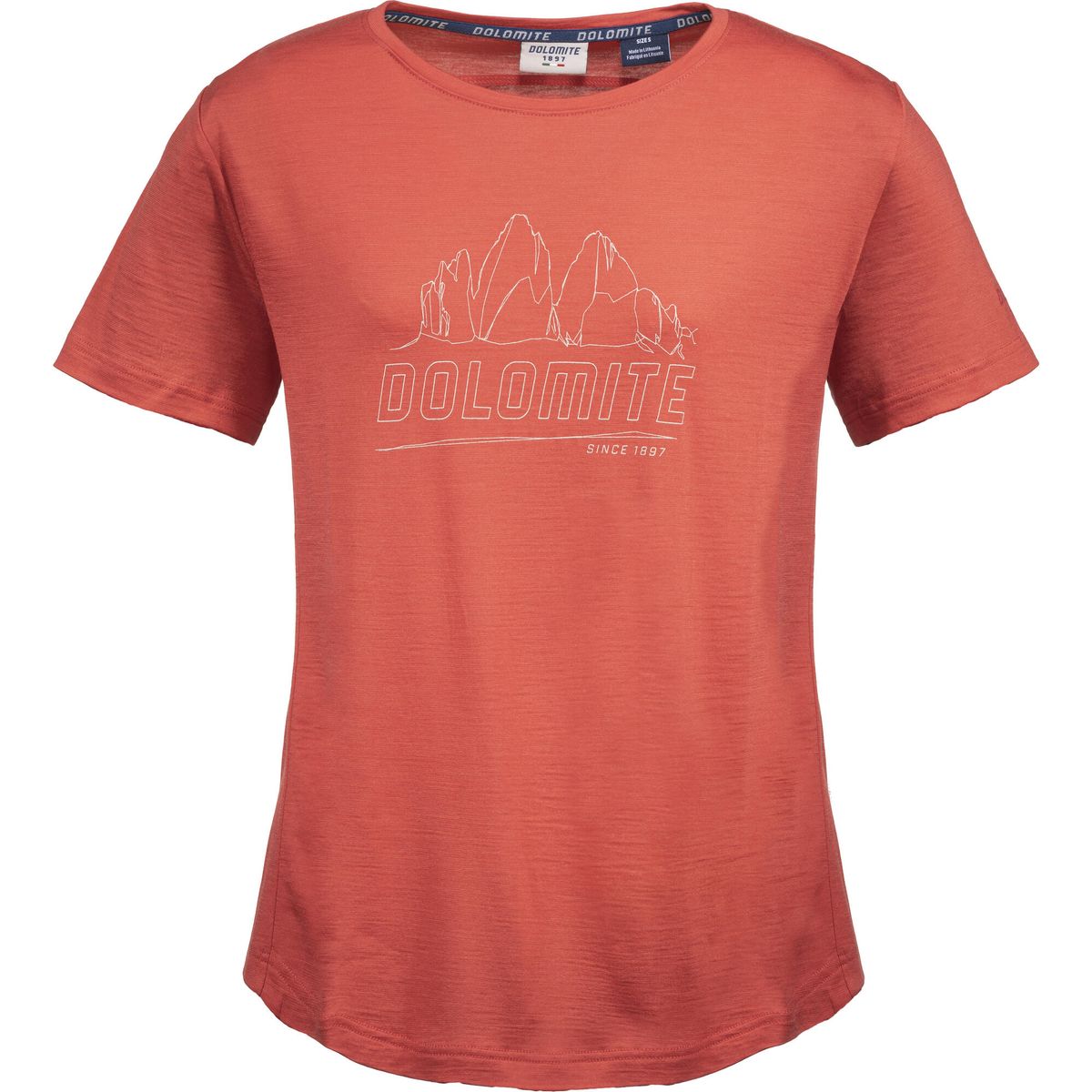 Dolomite Tee W's Cristallo Merino SS watermelon red (1494) S 2961651494004