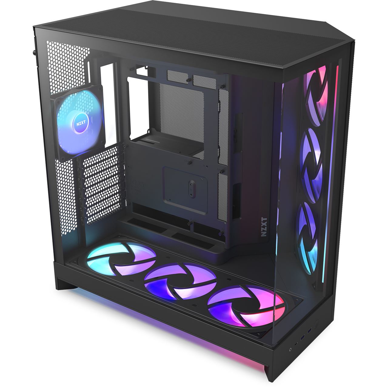 NZXT H9 Flow RGB+ (2025) Midi Tower ohne Netzteil schwarz