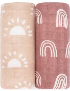 Muslin Swaddle Blankets, Pack 1 & 2 by Comfy Cubs