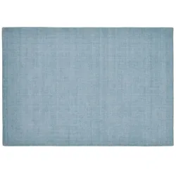 Handweb-Teppich   ¦ blau ¦ Wolle ¦ Maße (cm): B: 70