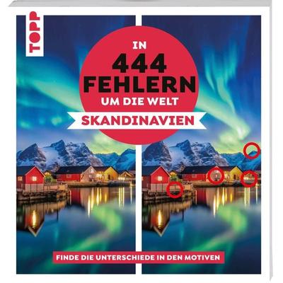In 444 Fehlern um die Welt – Skandinavien. Finde die Unterschiede in den schönsten Motiven Skandinaviens, Taschenbuch von Christiane Behnke,