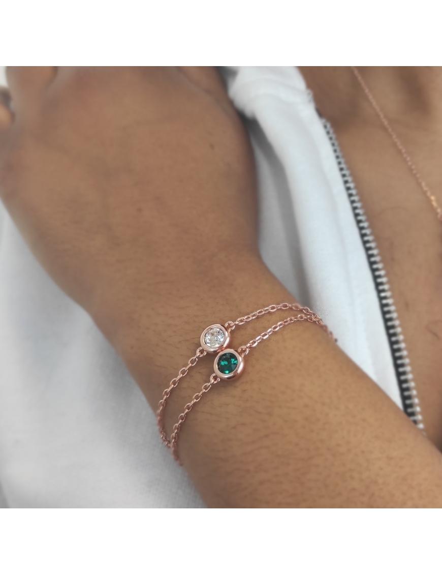 Geburtsstein-Armband - Rose Gold und Multi