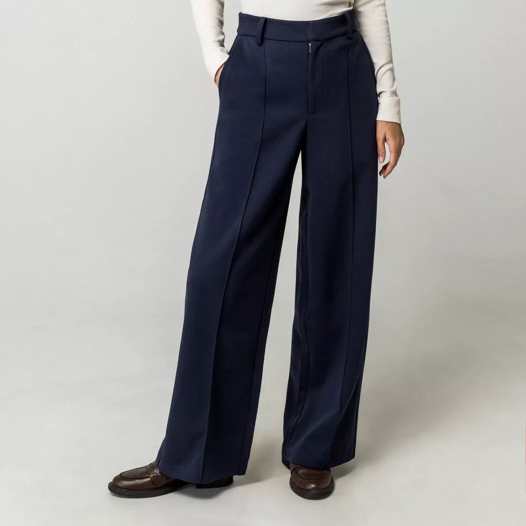 Manor Woman - Lange Hose, Flared Fit, für Damen, Nachtblau, Größe 46