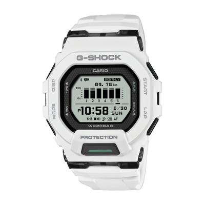 Smartwatch CASIO G-SHOCK "GBD-200", weiß (weißschwarz, weiß), Smartwatches, Herren, Smartwatch, Quarzuhr, Armbanduhr, Herrenuhr, Training Planner, Training Log