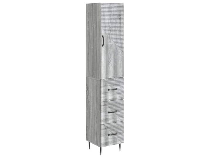 Favemtsl 2er Set Hängeschrank Grau Sonoma 33 x 34,5 x 90 cm Holzwerkstoff Kompaktset aus Schubladenschrank und Wandmontage-Schrank für Wohnzimmer und Home Office mit vielseitigem Stauraum.