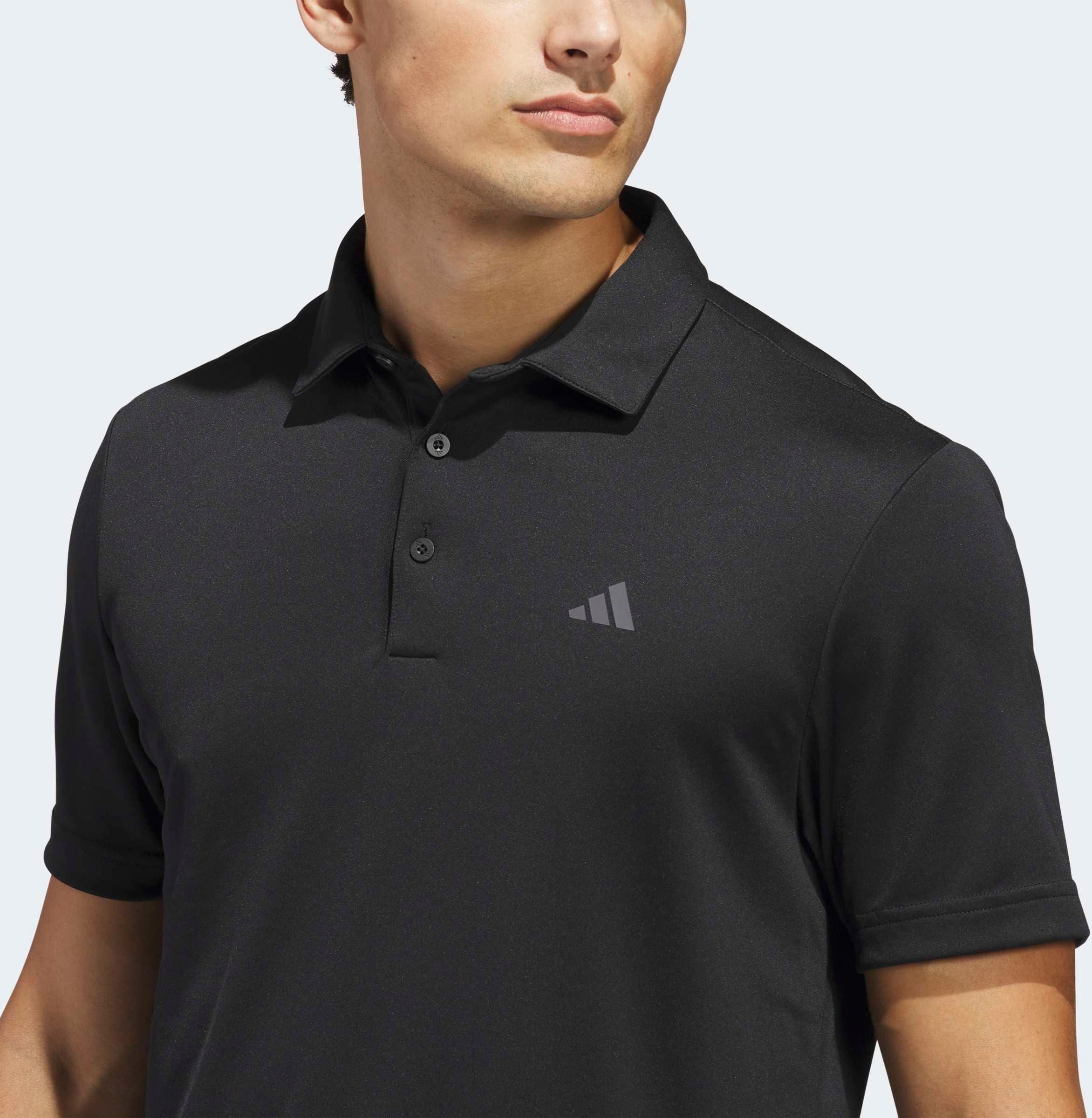 Poloshirt ADIDAS PERFORMANCE "PERFORMANCE SOLID POLO", Herren, Gr. XL, schwarz, Obermaterial: 100% Polyester, normal, Shirts Poloshirt schwarz XL
