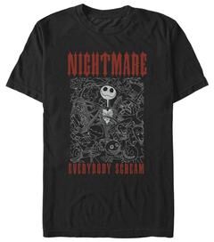 Men's Big & Tall Dsny Nbc Scream Tour Tee by Disney in Black (Size 3XL)