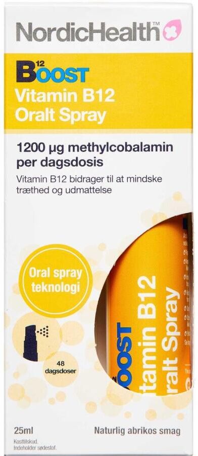 NordicHealth Boost B12-Vitamin Spray Kosttilskud 25 ml