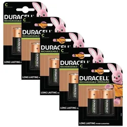 Duracell Rechargeable C Size 10 Pack (10 Stk., C), Batterien + Akkus