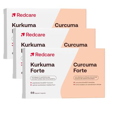 Kurkuma Forte RedCare 3er-Pack 3x60 St Kapseln